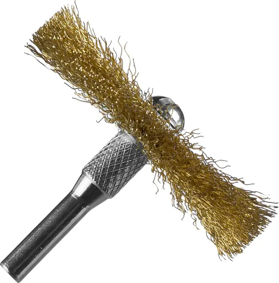 ЗУБР 5 шт, 25/40/55/63/78 мм, витая латунированная, стальная проволока, набор дисковых щеток-крацовок для дрели, Профессионал (3521-H5)