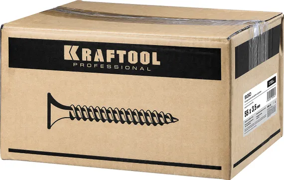 KRAFTOOL СГД, 55 х 3.5 мм, фосфатированное покрытие, 2700 шт (6,94 кг.), саморез гипсокартон-дерево (3005-55)