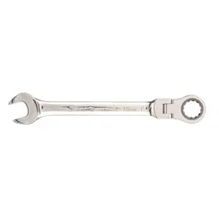 Ключ комбинированный трещоточный, 18 мм, CrV, шарнирный, зеркальный хром Matrix