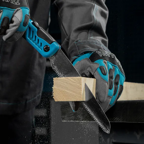 Пила по дереву Piranha, складная, для кемпинга и сада, 150 мм, 9-10 TPI, подкаленый зуб 3D, двухкомпонентная рукоятка Gross