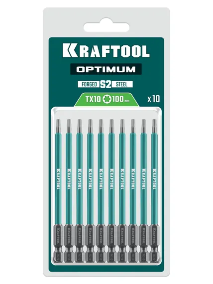 KRAFTOOL OPTIMUM TX 10, 100 мм, 10 шт, биты (26126-10-100-S10)