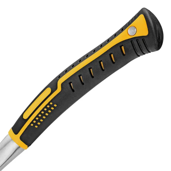 Топор цельнометаллический, 600 г, двухкомпонентная обрезиненная рукоятка, изогнутый хват Denzel