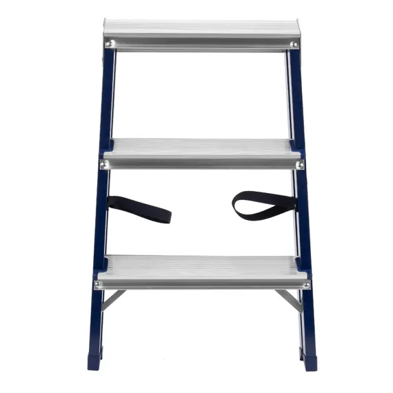 Стремянка двусторонняя 3 ступени, стальная, Сибртех