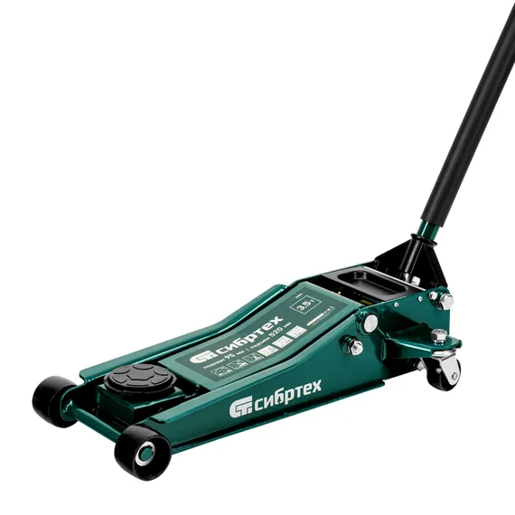 Домкрат гидравлический подкатной, 3,5 т, 95-520 мм, быстрый подъем, низкий подхват, проф. Сибртех