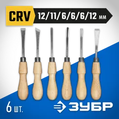 ЗУБР 6 предм, фигурные стамески, Профессионал (18373-H6)