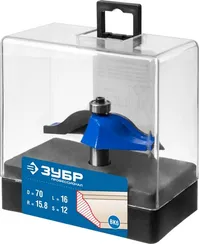 ЗУБР 70 x 16 мм, радиус 15.8 мм, фреза фигирейная №1, Профессионал (28760-70)