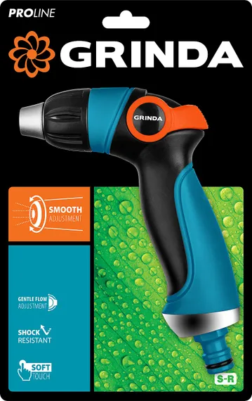 GRINDA S-R, плавная регулировка напора, двухкомпонентный, поливочный пистолет, PROLine (429101)