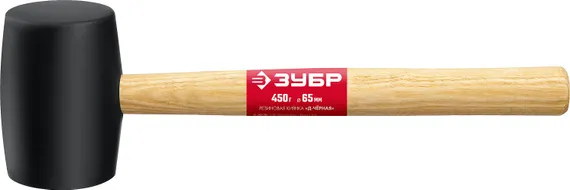 ЗУБР 450 г, чёрная, резиновая киянка (2050-65)
