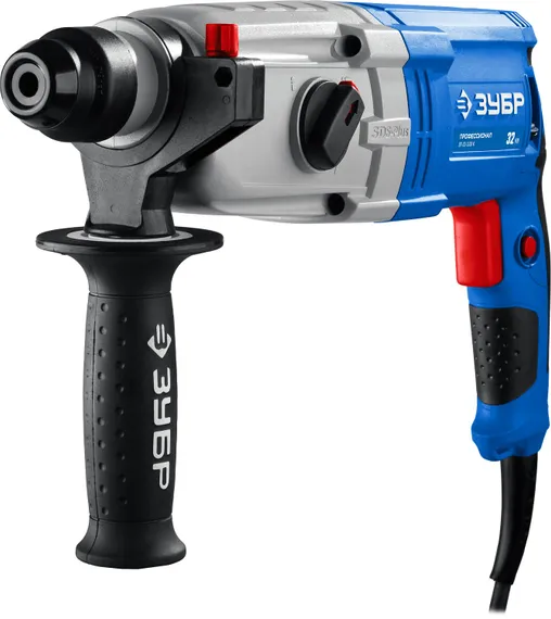 Уценка. Перфоратор электрический SDS Plus, ЗУБР 32 мм, 1100 Вт, Профессионал (ЗП-32-1100 К-U)