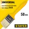 STAYER UNIVERSAL, 50 мм, 2″, светлая натуральная щетина, пластмассовая ручка, все виды ЛКМ, плоская кисть (0107-50)