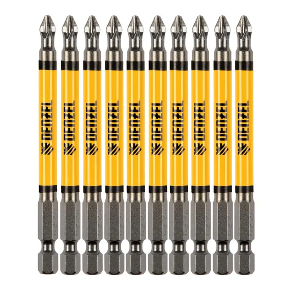 Бита PZ2х90, сталь S2, цилиндр., 10 шт. Е 6,3 Denzel