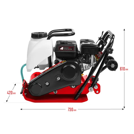 ЗУБР 15 кН, 80 кг, бензиновая виброплита (ВПБ-15 А)