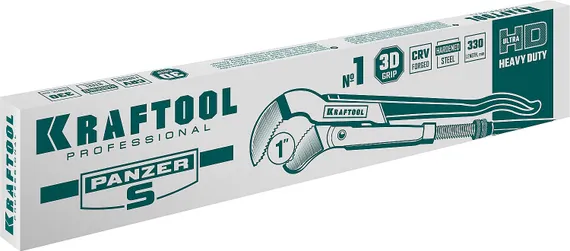 KRAFTOOL PANZER-S, №1, 1″, 330 мм, трубный ключ с изогнутыми губками (2733-10)