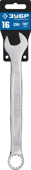 ЗУБР 16 мм, комбинированный гаечный ключ, Профессионал (27087-16)
