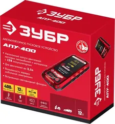 ЗУБР АПУ-400, 12 В, макс. 400 А, аккумуляторное пусковое устройство (59322)