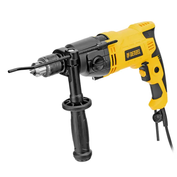 Дрель ударная IDD-1050-2, 1050Вт, 0-1200/0-3200 об/мин, 0-19200/0-51200 уд/мин, 2 скор. Denzel