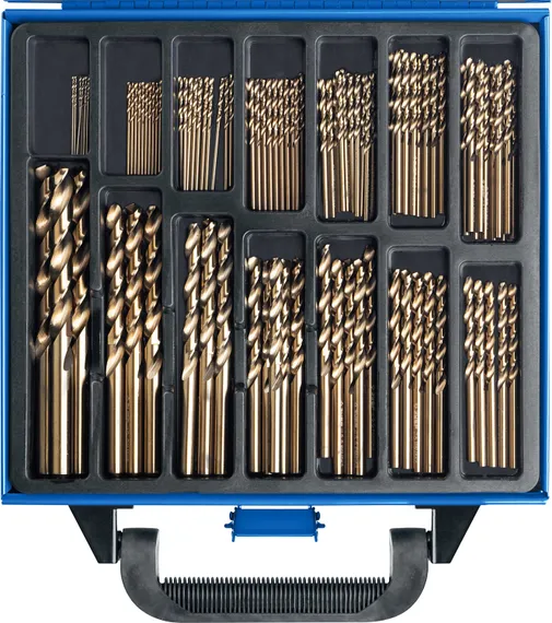 ЗУБР Кобальт, 99 шт, (1-10 мм), сталь Р6М5К5, класс А, мет.бокс, набор сверл по металлу, Профессионал (29626-H99)