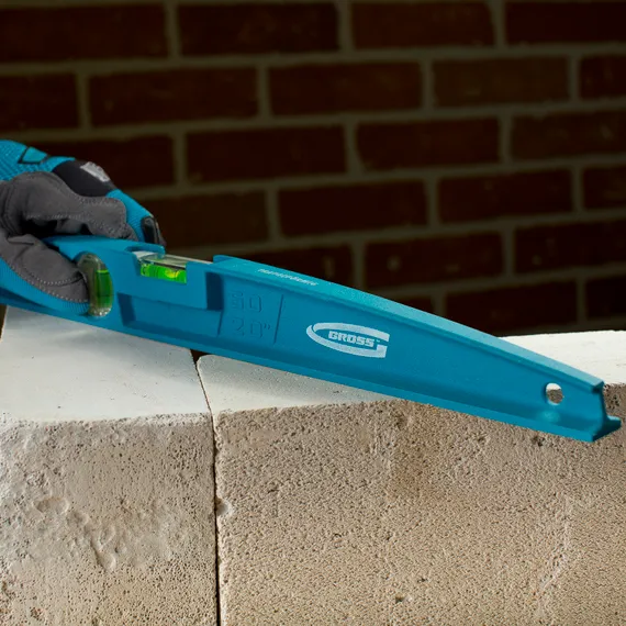 Уровень литой, 500 мм, 2 глазка Gross