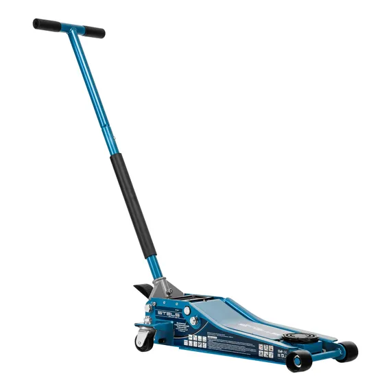 Домкрат гидравлический подкатной, быстр.подъем, 3т QUICK LIFT, 75-505 мм, проф, с педалью Stels