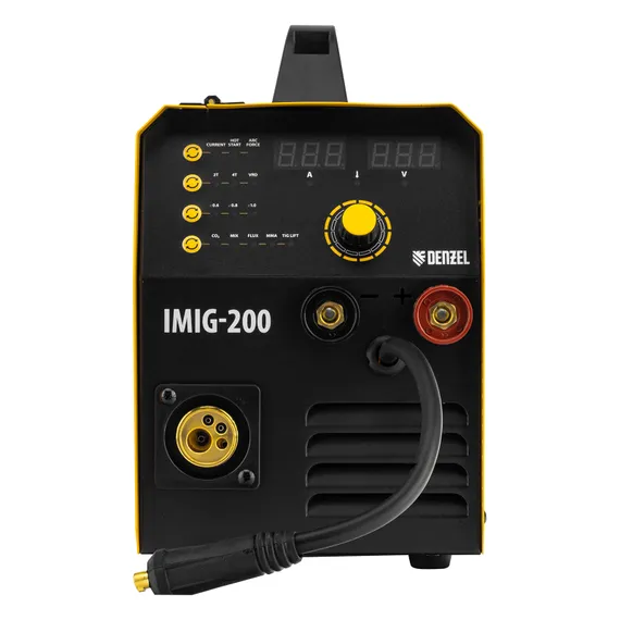 Аппарат инвертор. полуавтомат. cварки IMIG-200, 200 А, ПВ 60%, катушка 5 кг Denzel