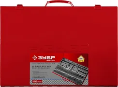 ЗУБР 110 предм., сталь 9ХС, набор метчиков и плашек (28119-H110)