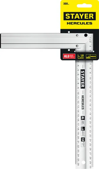 STAYER 300 мм, жесткий столярный угольник, Professional (3432-30)