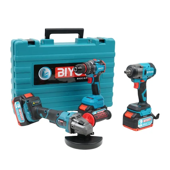 Набор BIYOTI 3 предмета (Болгарка, Гайковерт, Шуруповерт) BYT-TS301