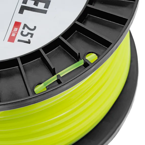 Леска для триммера квадрат, 2,0мм х 251м, на DIN катушке FLEX CORD Denzel