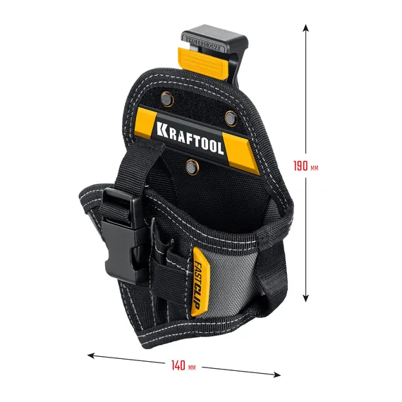 KRAFTOOL KH-5C кобура для шуруповерта с быстросъёмным креплением FastClip, компактная (38770)