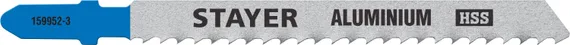 STAYER T127D, T-хвост., HSS сталь, по мягкому металлу толщиной 2-15 мм, шаг зуба 3 мм (8TPI), раб. длина 75 мм, 2 шт, полотна для лобзика (159952-3)