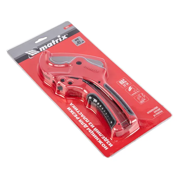 Ножницы для резки изделий из ПВХ, D до 42 мм, лезвие из нерж. стали, автоматич. Matrix