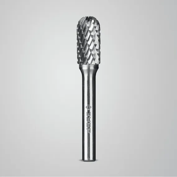 ЗУБР 10х20 мм, тип C (цилиндр со сферическим концом), хв-к 6 мм, твердосплавная борфреза, ПРОФЕССИОНАЛ (28802-10-20)