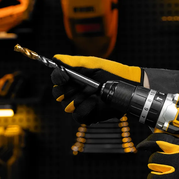 Сверло спиральное по металлу 11 x 142 мм, Р6М5, Golden Tip  Denzel