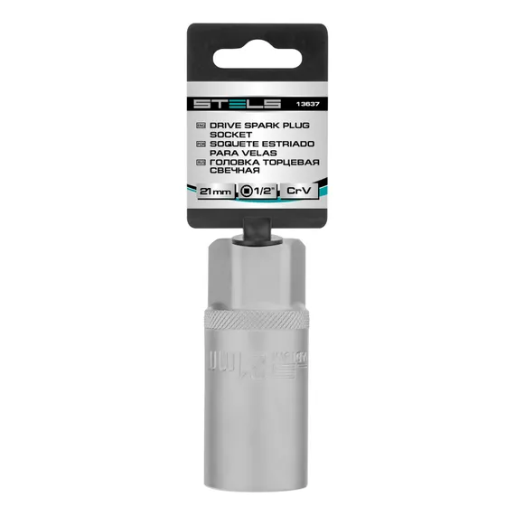 Головка торцевая свечная, двенадцатигранная, 21 мм, под квадрат 1/2 Stels