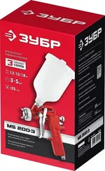 ЗУБР MS 200-3, 1.2, 1.5, 1.8 мм, пневматический краскопульт с верхним бачком (06458)