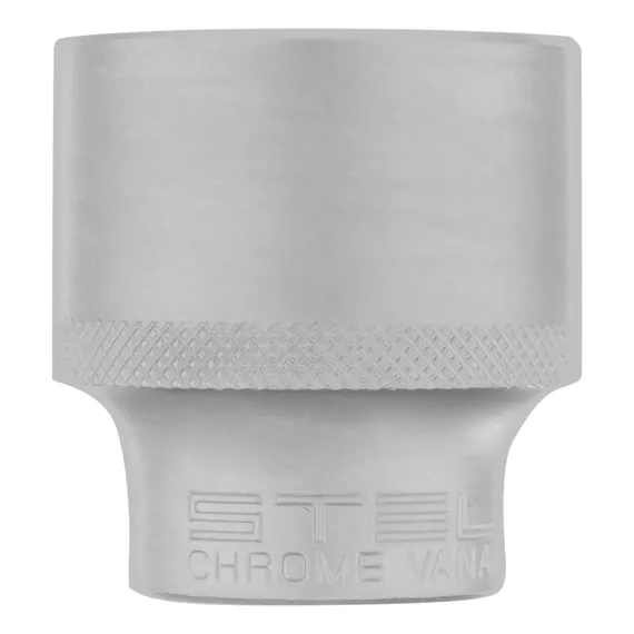 Головка торцевая, 32 мм, двенадцатигранная, CrV, под квадрат 1/2, хромированная Stels