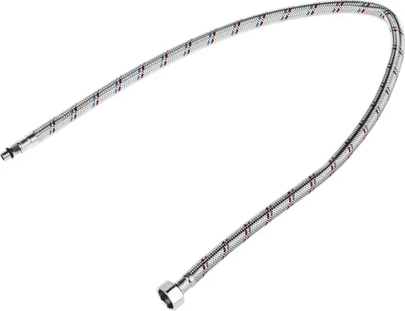 STAYER 1/2″, 0.8 м, гайка-штуцер, гибкая подводка с укороченным штуцером для смесителей, Professional (51016-080)