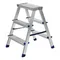 Стремянка двусторонняя 3 ступени, алюминиевая, Сибртех
