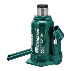 Домкрат гидравлический бутылочный, 30 т, 245-385 мм Сибртех