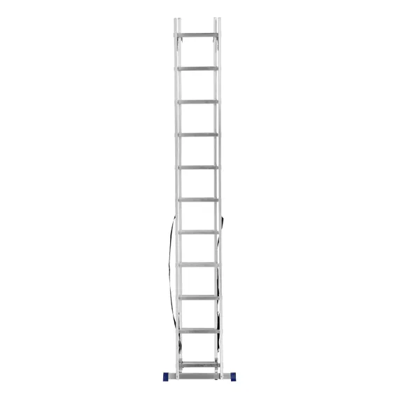 Лестница, 2 х 11 ступеней, алюминиевая, двухсекционная, Сибртех
