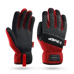 ЗУБР FLEX р.L (9), красные, профессиональные комбинированные перчатки, работа с сенсорными экранами, Профессионал (11479-L)