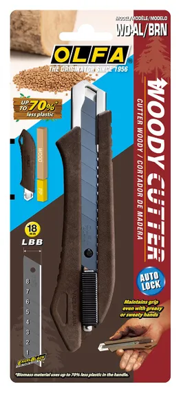 OLFA WOOD-PP Models 18 мм, с сегментированным лезвием, нож (OL-WD-AL)