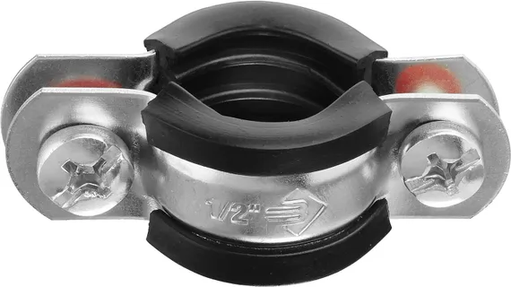 ЗУБР 1/2″, цинк, 10 шт, трубный хомут с гайкой (37850-20-24)