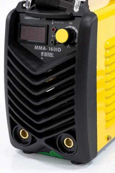 Аппарат инверторный дуговой сварки ММА-160ID, 160 А, ПВР 60%, диаметр электрода 1.6-3.2 мм, провод 2 м Denzel