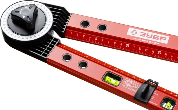ЗУБР УГЛОМЕР, 500 мм, складной уровень-угломер (34740)