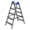 Стремянка двухсторонняя 5 ступеней, сталь профиль, стальные ступени, Сибртех
