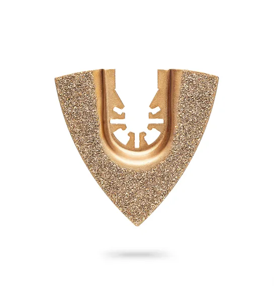 ЗУБР CARBIDE ВК8 Р60, 80 мм треугольное полотно с твердосплавной крошкой: твердое дерево, строительный раствор, клей, UniLock (15557)