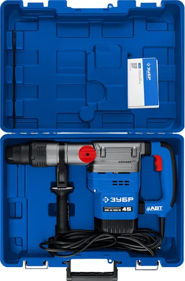 Перфоратор электрический SDS-Max, ЗУБР 45 мм, 1350 Вт, АВТ, Профессионал (ЗПМ-45-1350 ЭВ)