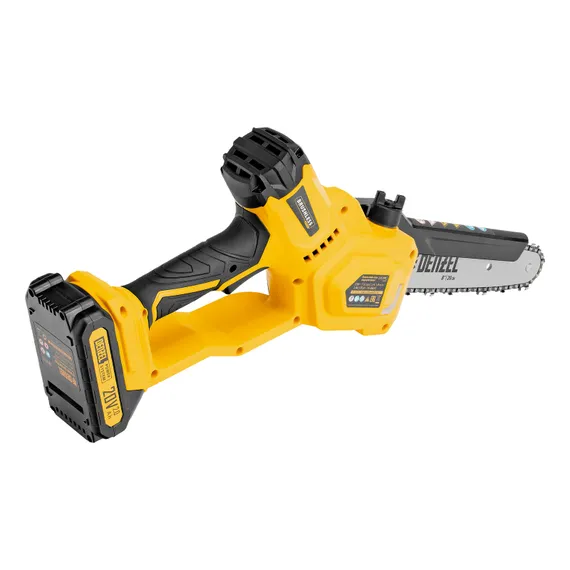 Цепная мини-пила аккумуляторная бесщет., СCS-200BL, шина 200 мм, Li-Ion, 20 В Denzel