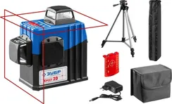 Лазерный нивелир, ЗУБР КРЕСТ 2D, №2, 20 - 70 м, Профессионал (34907-2)